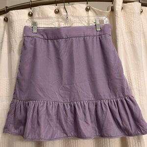 J.Crew lilac velvet trumpet flare skirt
